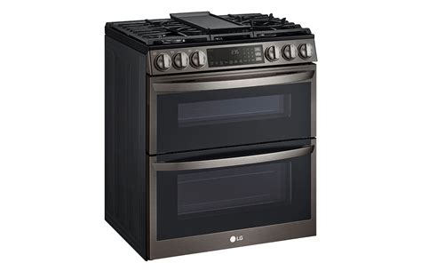 Lg 69 Cu Ft Smart Gas Double Oven Slide In Range With Instaview