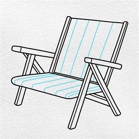 How To Draw A Beach Chair Easy Drawing Tutorial For Kids Vlrengbr