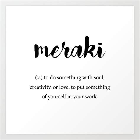 Meraki Definition Creativity Unique Words Dictionary Art