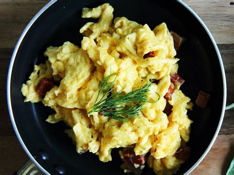 Cheese Bacon And Egg Breakfast Scramble Recipe And Nutrition Eat