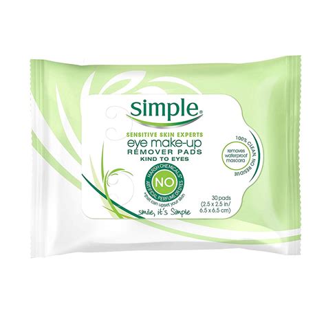 Simple Kind To Eyes Eye Makeup Remover Pads 30 Ct