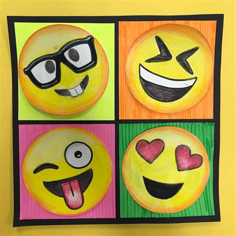 Elements Of The Art Room 4th Grade Pop Art Emojis 😄