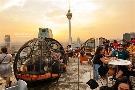 Heli Lounge Bar Kl Rooftop Bar On Helipad With 360° Views Of Kl City Malaysian Flavours