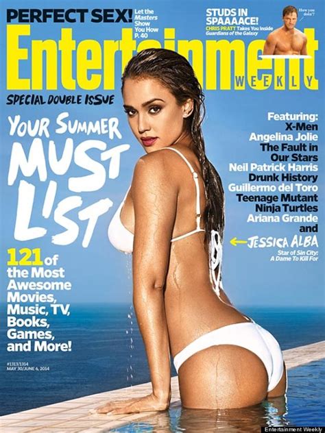Jessica Alba Sizzles In Tiny White Bikini On Entertainment Weekly Cover
