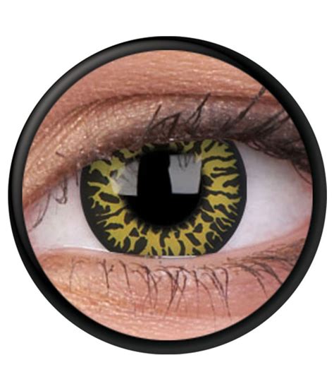 Colourvue 14mm Crazy Yellow Eclipse Yearly Disposable Color Lenses