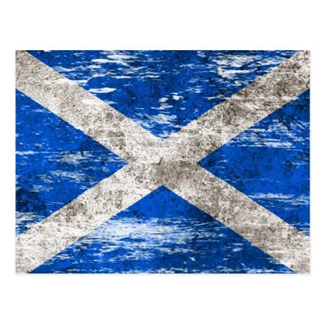 Has boris johnson left it too late to save the union? Scuffed and Worn Scottish Flag Postcard | Zazzle
