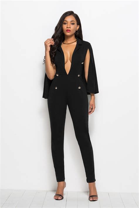 Fashion Sexy Plus Size Women Jumpsuits Romper 2018 New Arrival Solid