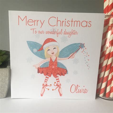 Personalised Christmas Card Fairy Blossom Lane Cards And Ts