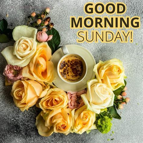 Good Morning Sunday Coffee Picture Flowers Free