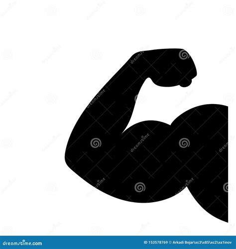 Biceps Vector Icon Stock Vector Illustration Of Body 153578769