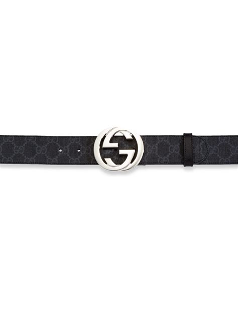 Gucci Gg Supreme Belt With G Buckle In Black For Men Save 16 Lyst