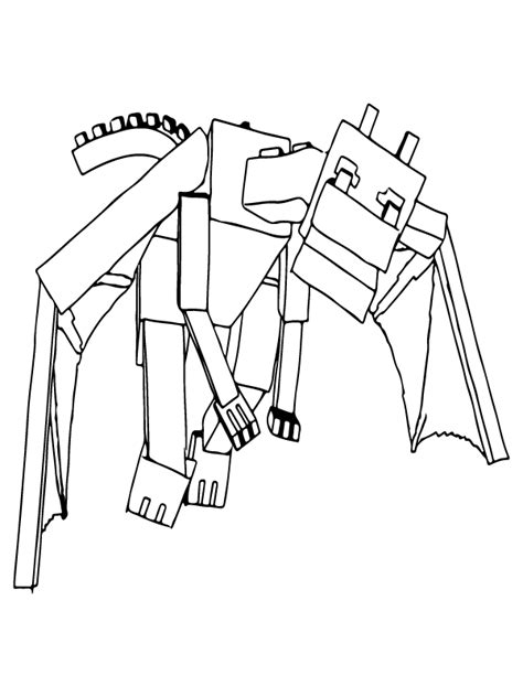 Minecraft Ender Dragon Coloring Pages
