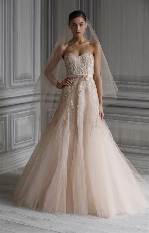 Blush Pink Monique Lhuillier Wedding Dress