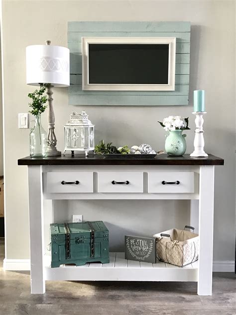 White Entry Table With Decor From Hobby Lobby Console Furniture