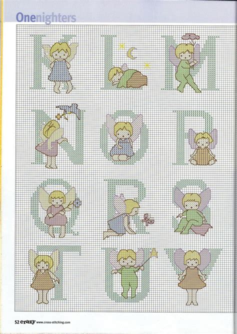 Counted cross stitch alphabet letters and numbers simple patterns in 12 font styles to make your own dimensions cross stitch craft kit zoo alphabet birth record personalized baby gift, 14 count white aida, 12 x 9. Baby fairy alphabet chart 2 | Cross stitch fonts, Cross ...