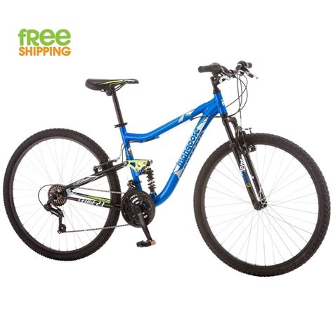 Mongoose Mountain Bike 275″ Men 21 Speed Blue Aluminum Bicycle Shimano