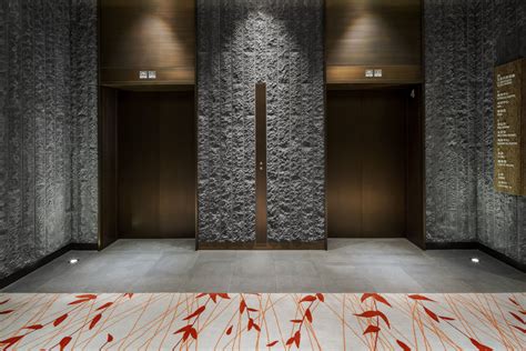 Hotel Lift Lobby In Le Meridien Shenyang Elevator Design Wall
