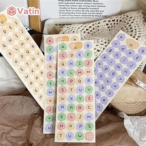 Jual Stiker Huruf Deco Alphabet Untuk Number Aesthetic Sticker Sheet Kiss Cut Sticker Huruf Diy