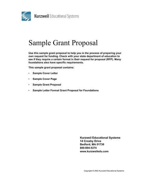 Free Printable Grant Proposal Templates Word Pdf For Nonprofit
