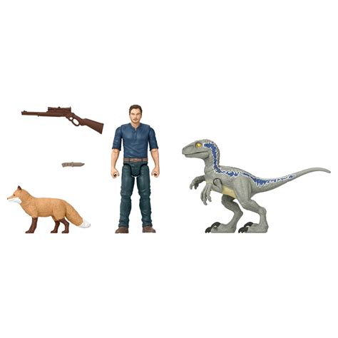Jurassic World Dominion Human And Dino Pack Owen And Velociraptor Beta And Accessories Authentic