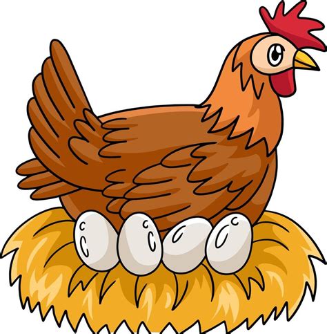 Chicken With Egg Cartoon Colored Clipart Vector Art At Vecteezy