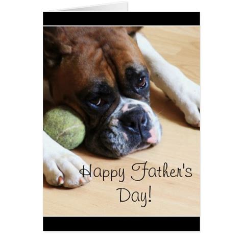 Happy Fathers Day Boxer Dog Greeting Card Zazzle