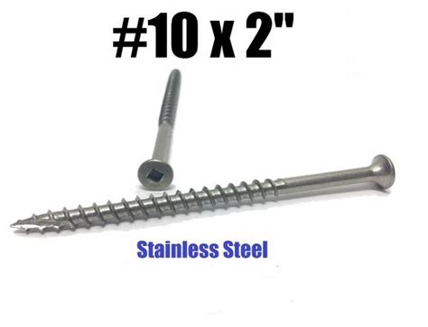 10 X 2 Colored Stainless Steel Deck Screws Square Drive Sus201 Sus304
