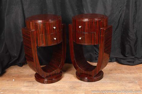 Canonbury Pair Art Deco Bedside Tables Chests Nightstands 1920s