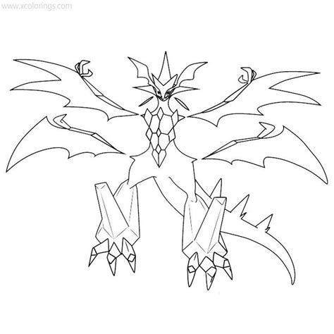 Pokemon Ultra Necrozma Coloring Pages