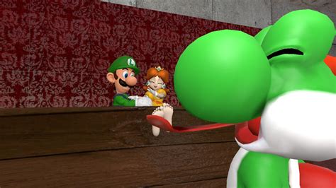 Luigi And Yoshi Tickling Daisy 3 Request By Hectorlongshot On Deviantart