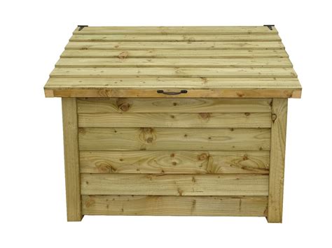 Lockable Wooden Outdoor Storage Chest Garden Tool Box Ebay