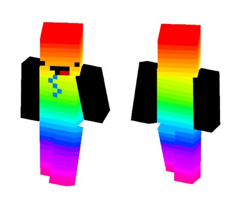 Download Rainbow Noob Minecraft Skin For Free