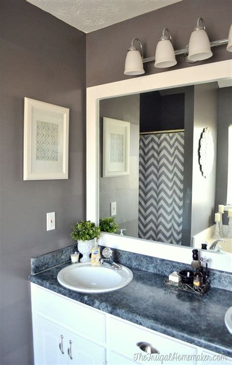 A bathroom mirror is available in many sizes, styles, and shapes you can choose. How to frame out that builder basic bathroom mirror (for ...