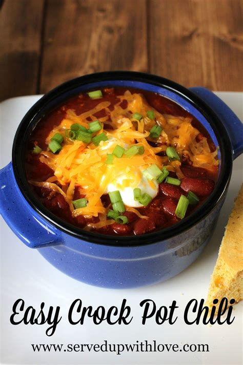 It makes the whole process significantly easier as well since you literally just dump everything in and. Easy Crock Pot Chili | Recipe | Chili recipes, Food ...