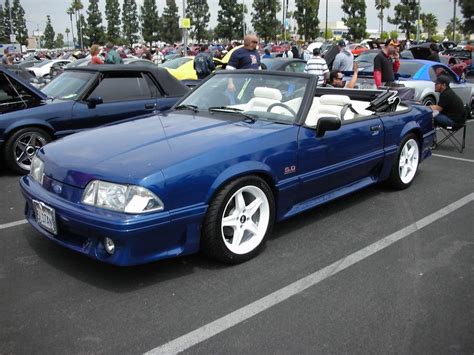 Ford Mustang 50 Gt Foxbody Convertible With White Cobra R Wheels In