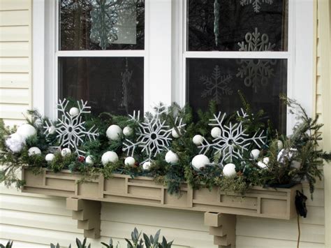 Window Box Decorated For Winter Winter Window Boxes Christmas Window