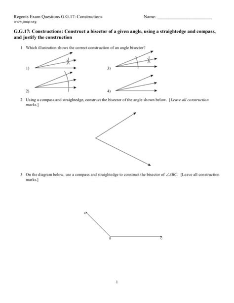 Construction Angle Bisector Lesson Plan For 9th 12th Grade Lesson