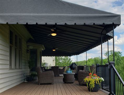 Large Deck Canopy With Contoured Front Edge Kreiders Canvas Service