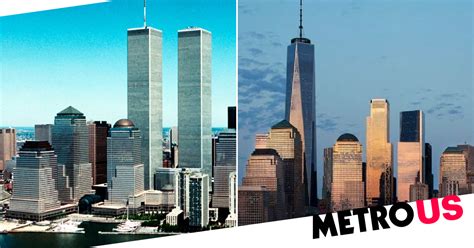 Manhattan Skyline Before And After 911 Twin Towers To Freedom Tower