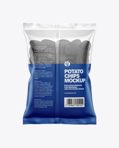 The free psd mockup file consists of smart objects. Bag With Corrugated Black Potato Chips Mockup in Bag ...