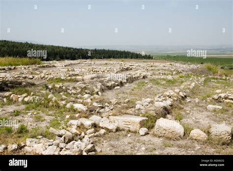 Israel Jezreel Valley Tel Megiddo The Assyrian City Stock Photo Alamy