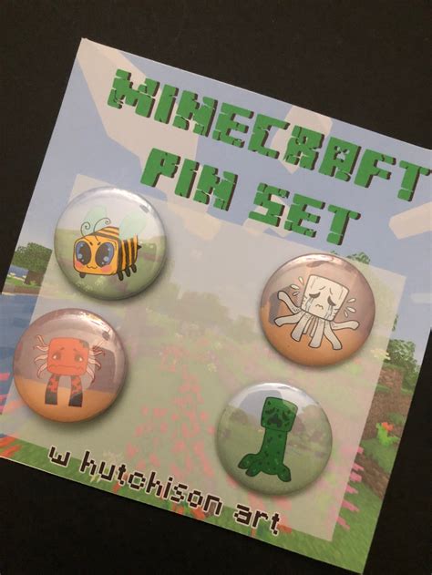 Minecraft Pin Set Etsy
