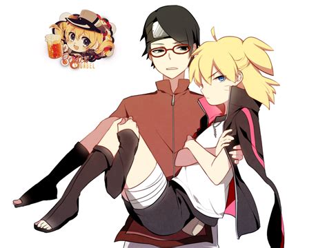 Boruto And Sarada Render By Younbel2000 By Younbel2000 On Deviantart