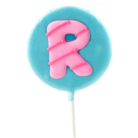R Letter Hard Candy Lollipop Alphabet And Numbers Candy Lollipop