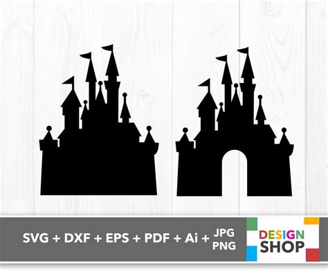 Free 348 Disney Castle Monogram Svg Free SVG PNG EPS DXF File