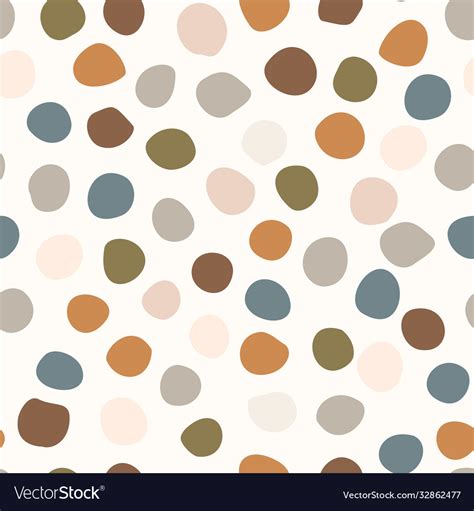 Seamless Background Gender Neutral Baby Dotted Vector Image