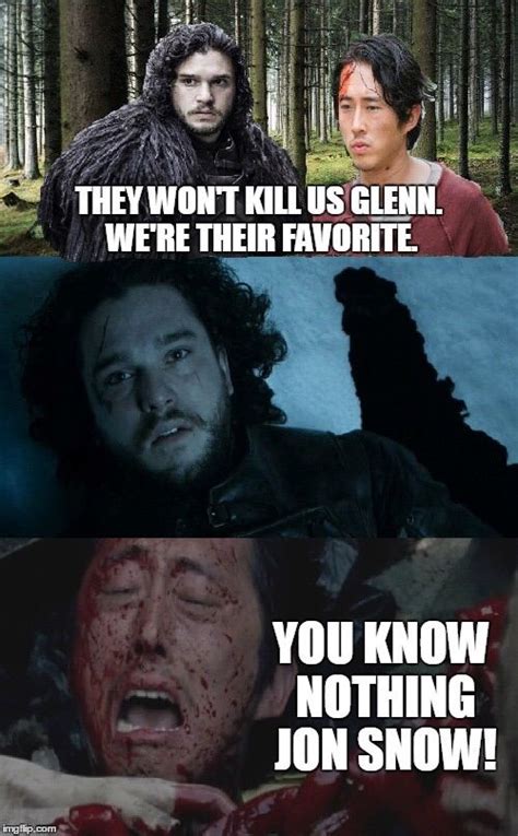 Two Different Pictures With One Saying They Won T Kill Us Glenn We Re Their Favoritee You Know