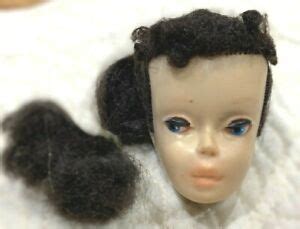 Vintage Pale Brunette Ponytail Barbie Doll Head Ebay
