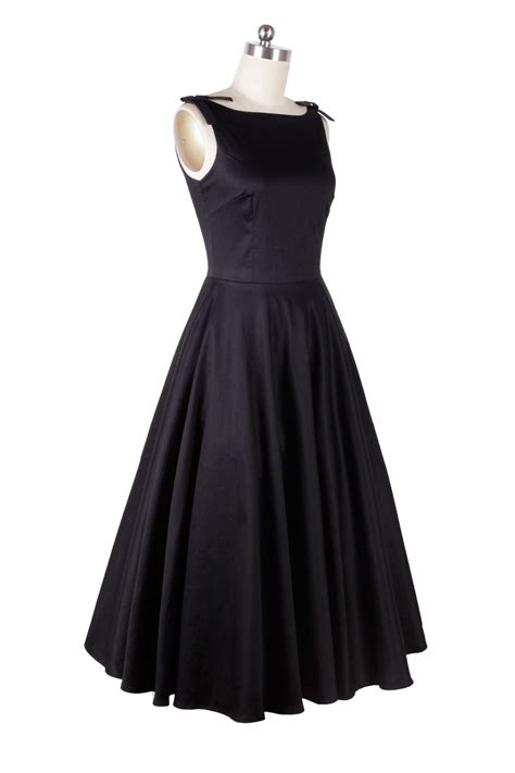buy audrey hepburn vintage style 50s 60s dresses little black tea length