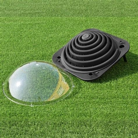 Costway Black Outdoor Solar Dome Inground Above Ground Swimming Pool